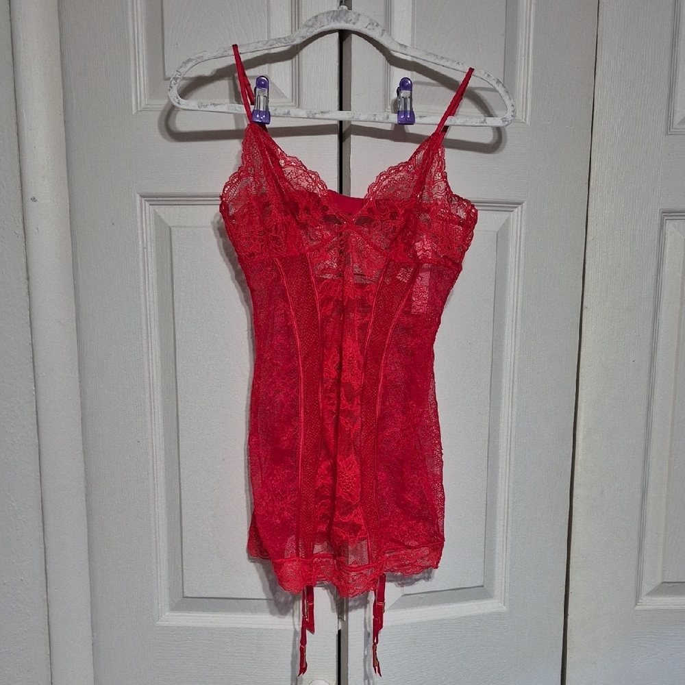 Victoria's Secret Red Lace Chemise